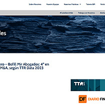 Diario Financiero  Bofill Mir Abogados: 4 en transacciones M&A, segn TTR Data 2023